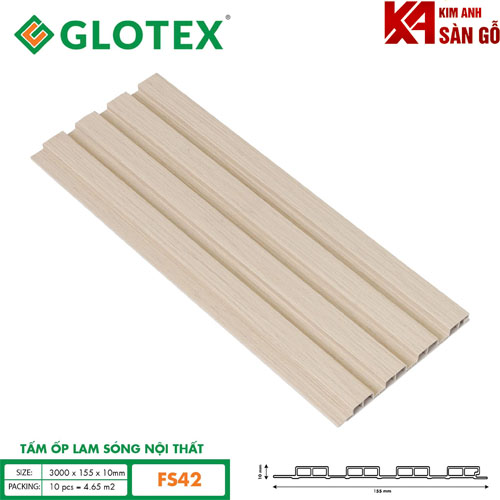 Tấm Ốp Lam 4 Sóng Nội Thất Glotex FS-42